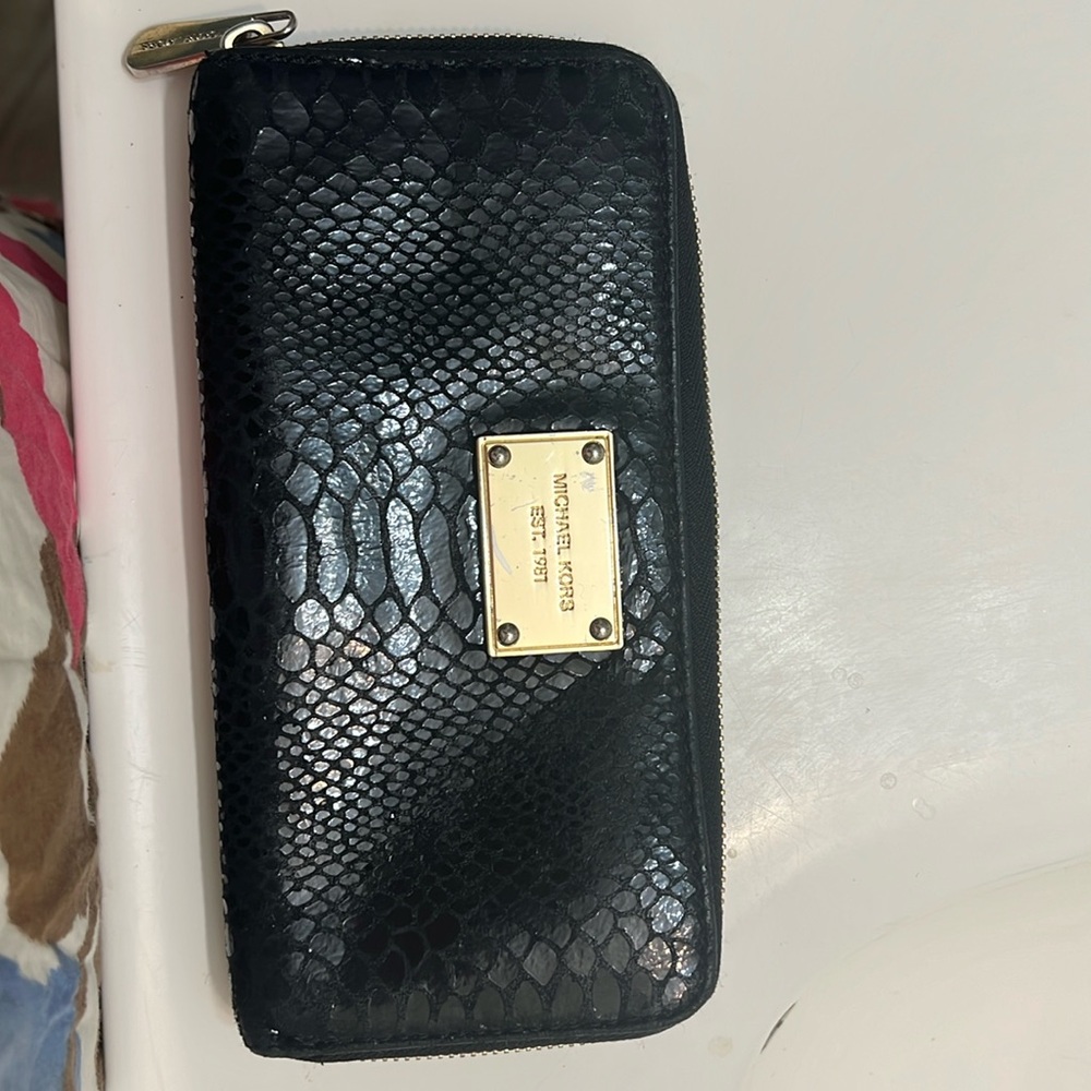 MICHAEL KORS leather wallet, black